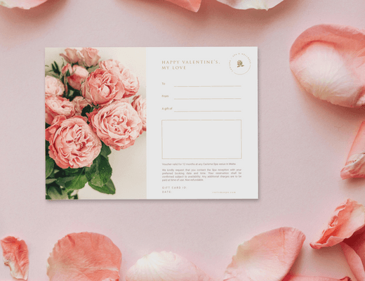 Valentine's Day spa gift card occasion at Carisma Spa Malta