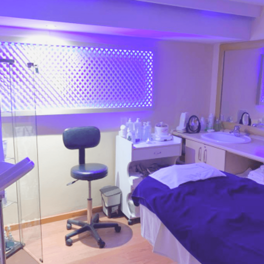A facial treatment in progress at Carisma Spa