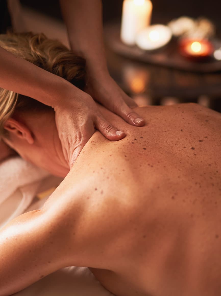 Guest enjoying a relaxing massage at Carisma Spa in Malta
