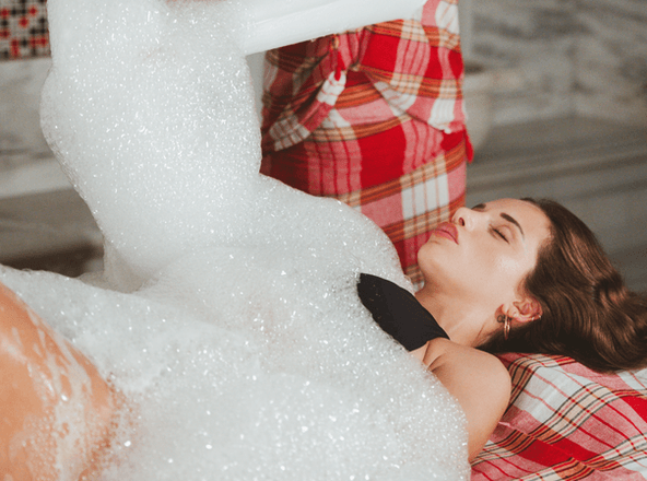 Hammam Spa Serenity package — guest relaxing after the Turkish hammam