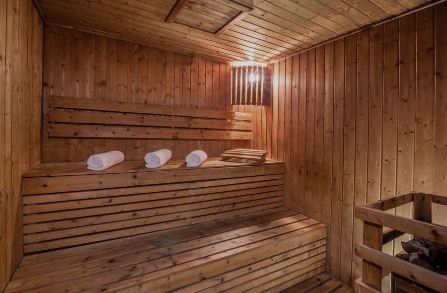 Sauna at Carisma Spa, Grand Hotel Excelsior